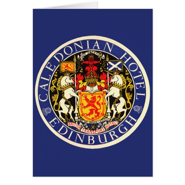 Cartão Viagens vintage Caledonian Hotel Edinburgh Scotlan (Frente)