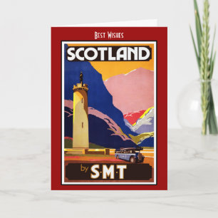 Cartão Viagens vintage Card Scotland by S.M.T