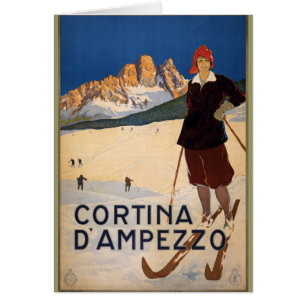 Cartão Viagens vintage Cortina d'Ampezzo
