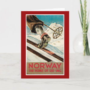 Cartão Viagens vintage da Noruega