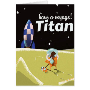 Cartão Viagens vintage de poster de Titã