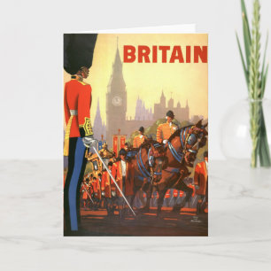 Cartão Viagens vintage, Guarda Real Britânica
