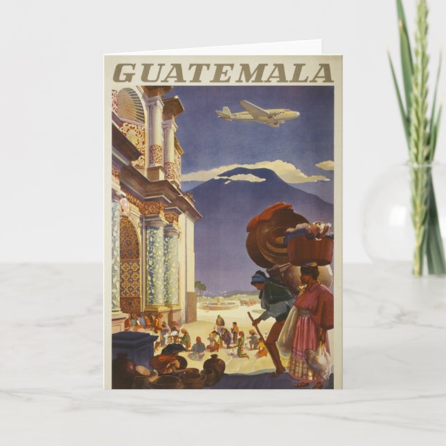 Cartão Viagens vintage Para Guatemala (Frente)