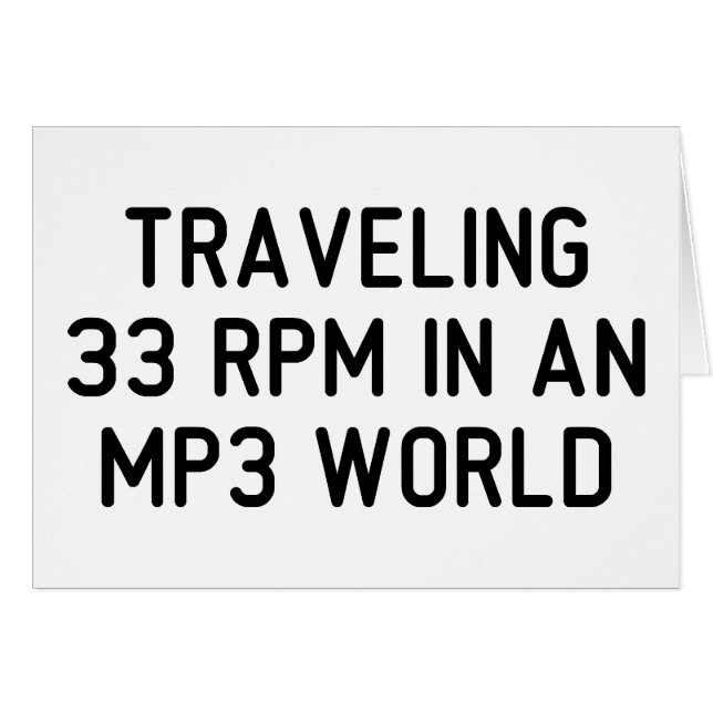 Cartão Viajando 33 RPM (Frente Horizontal)