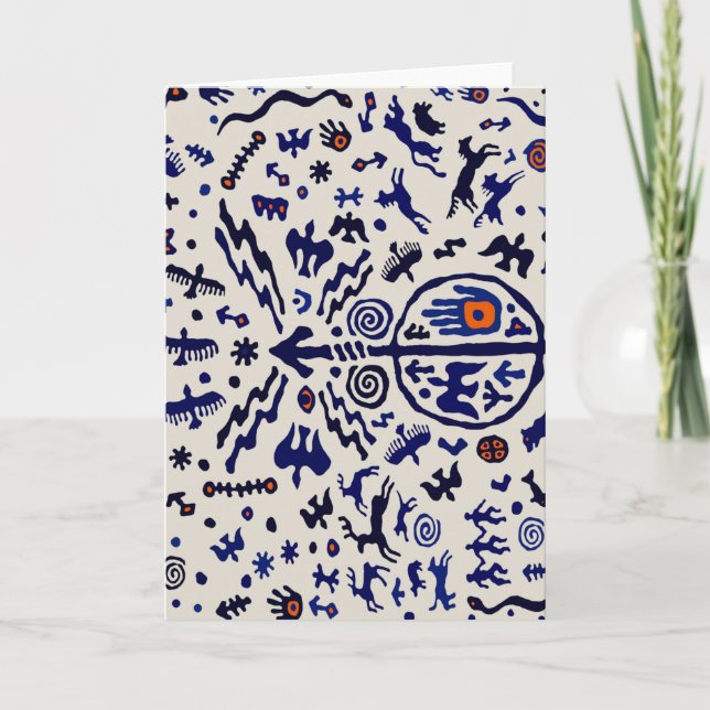 Cartão Viajando um xamã, um talismã (Frente)
