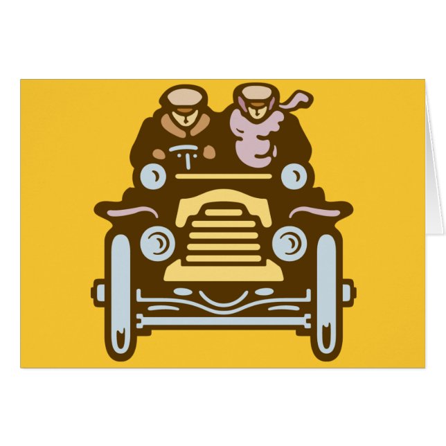 Cartão Viajante do vintage (Frente Horizontal)