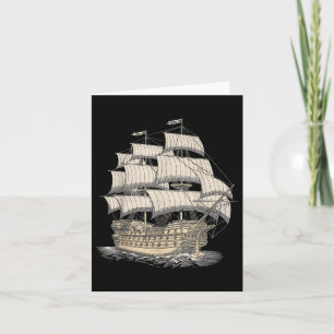 Cartão Vias marítimas náuticas marítimas do navio galeão