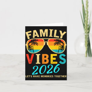 Cartão Vibes da Família 2026 Encontro de Família Férias F