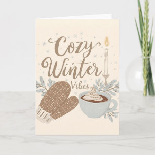 Cartão Vibrações Aconchegantes de Inverno – Design de Inv