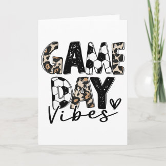 Cartão Vibrações de Dia de Jogo de Futebol para Mulheres 