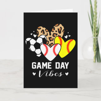 Cartão Vibrações de Dia de Jogo Engraçado Vende Coração d