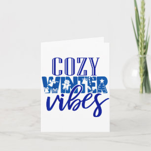 Cartão Vibrações de inverno aconchegantes natal homens mu