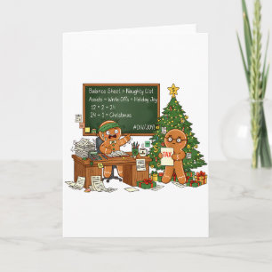 Cartão Vibrações de Natal Xmas Contador Contabilidade Gin