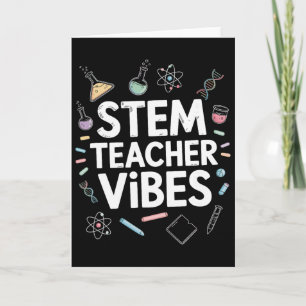 Cartão Vibrações de Professor de Stem, Ensino de Matemáti