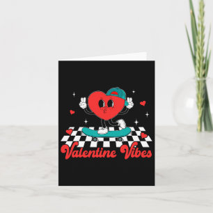Cartão Vibrações de São Valentim Groovy Coração Fofo Para