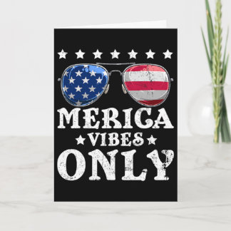 Cartão Vibrações Divertidas da Merica Apenas Camisetas da