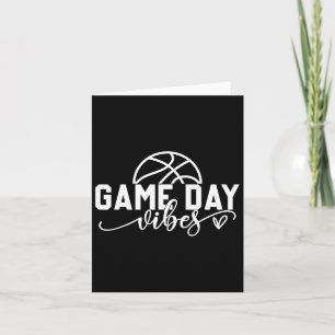 Cartão Vibrações do Dia de Jogo de Basquete Vida de Mãe d