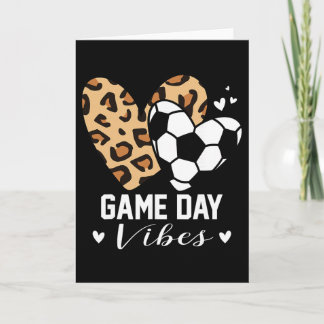 Cartão Vibrações do Dia do Jogo Mãe de Futebol Engraçada 