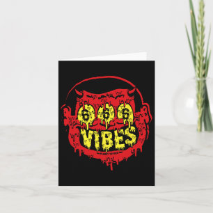 Cartão Vibrações do Diabo 666 - Estilo Retro 666 Piadas M