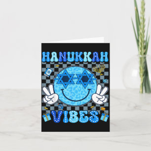Cartão Vibrações do Hanukkah Chanukah Pijama Feliz Hanukk
