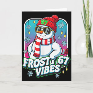 Cartão Vibrações Geladas 67 Boneco de Neve Natal