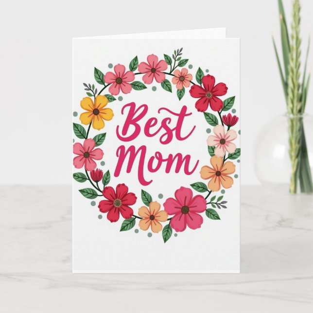 Cartão Vibrant Moms Day Card (Frente)