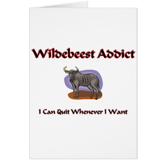 Cartão Viciado do Wildebeest (Frente)