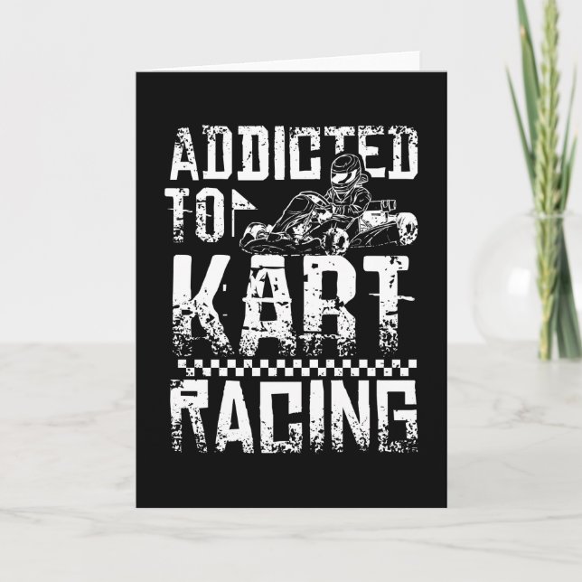 Cartão Viciado Em Kart Racing (Frente)