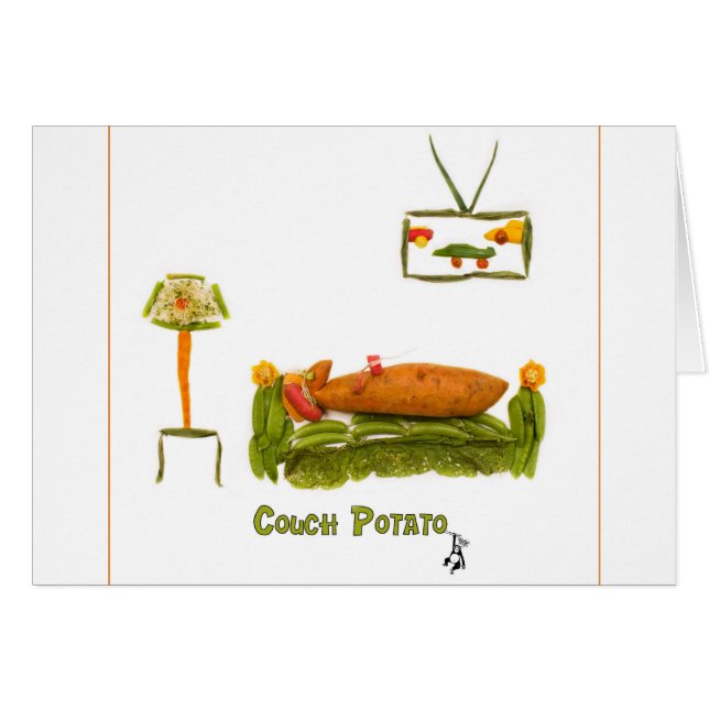 Cartão Viciado em televisão com beira (Frente Horizontal)