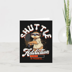 Cartão Vício De Tartaruga De Badminton Em Curso