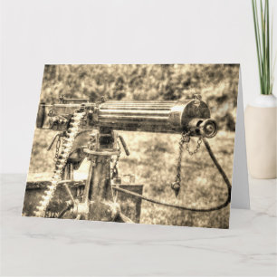 Cartão Vickers Machine Gun Vintage