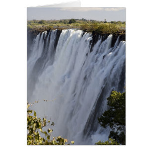 Cartão Victoria Falls, Rio Zambesi, Zâmbia.