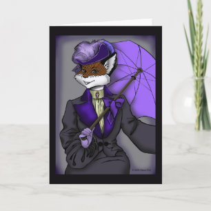 Cartão Victorian Fox Greeting Card