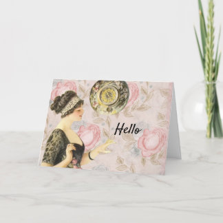 Cartão Victorian Hello