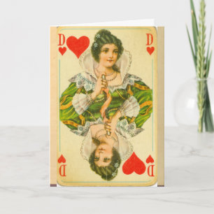 Cartão Victorian Queen of Hearts