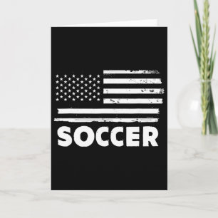 Cartão Vida de Futebol Bandeira EUA Design Esportivo Patr