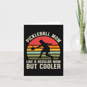 Cartão Vida de Mãe de Pickleball Vintage Pickle Ball para