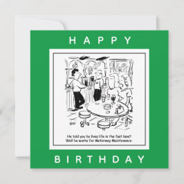 Cartão Vida de manutenção da autoestrada no cartoon Fast 