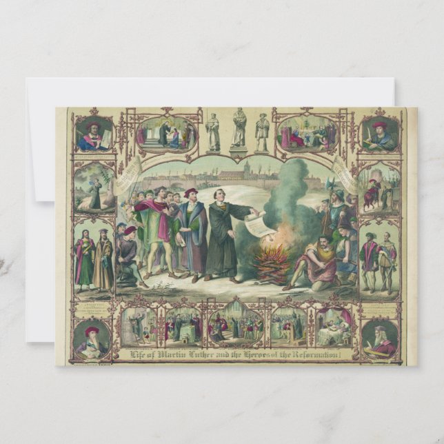 Cartão Vida de Martin Luther & Heroes da Reforma (Frente)