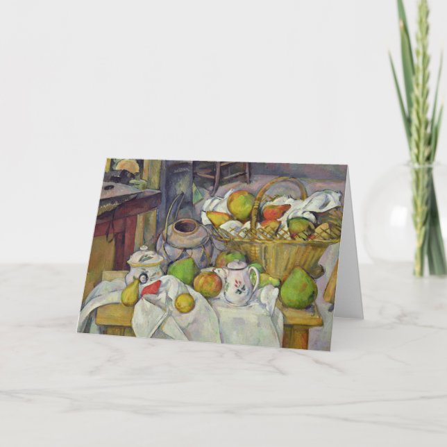 Cartão Vida de Paul Cezanne | ainda com cesta, 1888-90 (Frente)