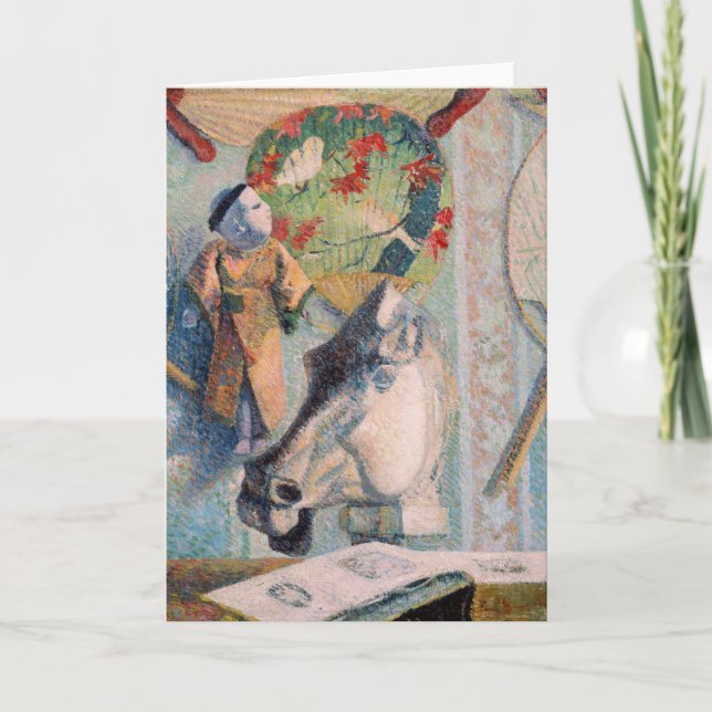 Cartão Vida Estática com Cabeça de Cavalo | Paul Gauguin (Frente)