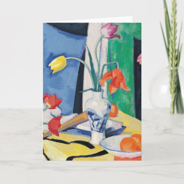 Cartão Vida Estática com Tulipas | Samuel John Peploe (Frente)