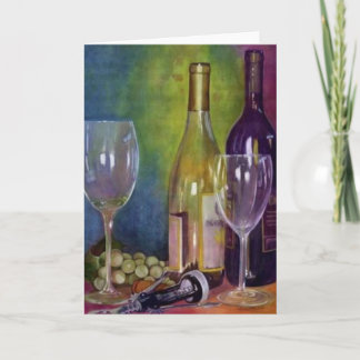Cartão Vida Estática Com Vinho