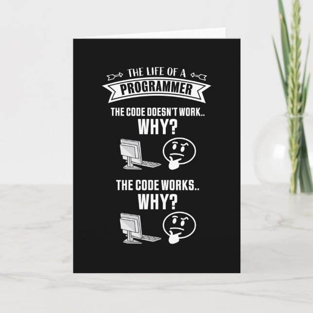 Cartão Vida útil de um programador - Código não funciona (Frente)