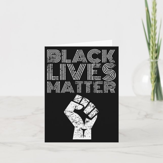 Cartão Vidas Negras Blm Direitos Humanos Mês da História  (Frente)