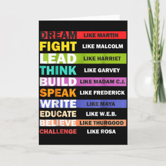 Cartão Vidas Negras V Lideres Negros Mês da História Negr