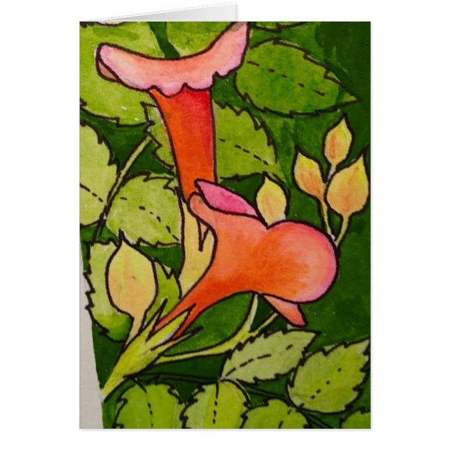 Cartão Videira de trombeta (Frente)