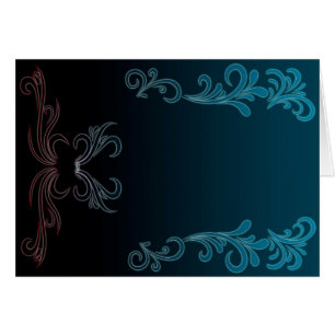 Cartão Videiras azuis (paisagem)