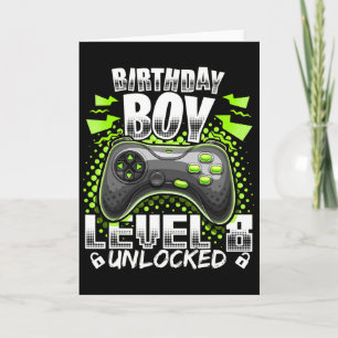 Cartão Vídeo de Jogo Desbloqueado Nível 8 Aniversário de