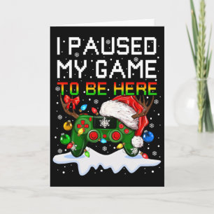 Cartão Vídeo game Controlador Santa Hat Jogos de Natal X
